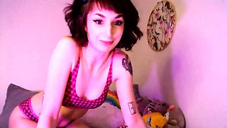 Brunette Couch Webcam Solo Fun Masturbating