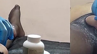 #92 Nurse Big Tits Waxing Dick