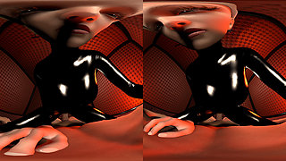 Mistress in Black Latex - POV Cowgirl