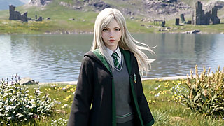 Aria the Elite Sorceress - Blonde Witch 3D Anime Fantasy POV