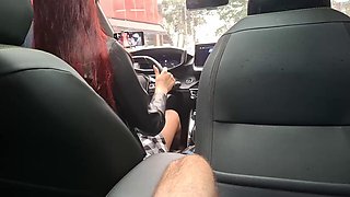Ksalnovinhos Girlfriend Jerks in Taxi