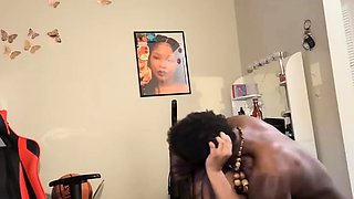 Curvy ebony slut get load of cum after hard BBC pounding liv