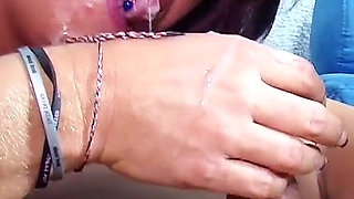 Two best friends have sex with a guy it's their first threesome