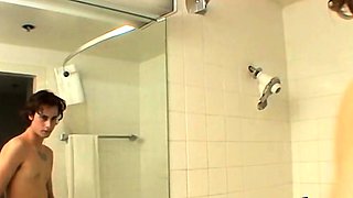 Aroused Lads Shower Tease And Release