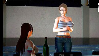 Uncensored sex game walkthrough featuring a curvy tattooed babe in 3D