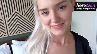 Blonde doll with enormous titties loves a wild encounter