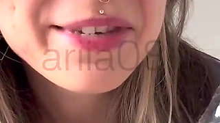 Petite French Goth Test a Double Ass and Pussy Dildo