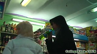 College teens grinding at dorm party