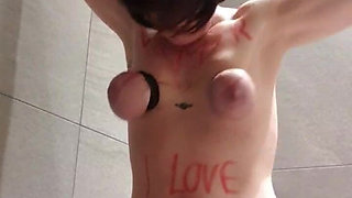 Orgasm in the Bath with Electric Toys