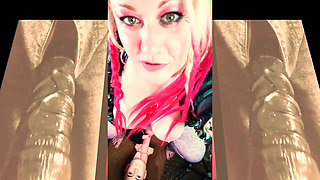 The cute mistress wants to watch you suck on your first BBC and gag on it
