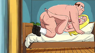 Cuckold Husband Is Furious That His Wife Is Cheating with Her Lover. Cartoon