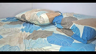 Married Housewife Enjoys Riding Her Cuckold and Is Interrupted When They Try to Open Her Bedroom Door