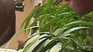 Lovely and Bored Black Girl with Big Natural Tits Calls Her Favorite Boyfriends for Threesome