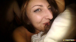 Johntronx - Fucking an Italian Tourist at Night in My Bed