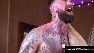 Officer Brogan Flips Trailer Park into Outdoor Police Bareback Orgy with Troy Daniels, Rocky Unle
