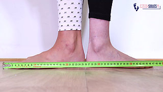 Two Big Feet Long Toes Babes Foot Compare