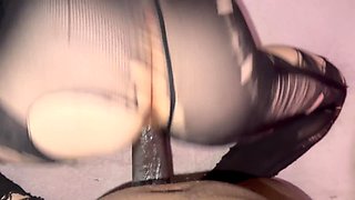 Sturdy black man drills this seductive emo girl in this homemade POV