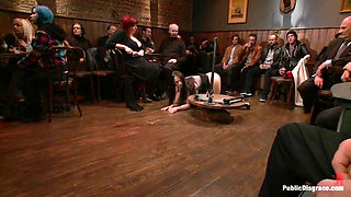 Beautiful Brunette Reduced to a Three Holed Whore