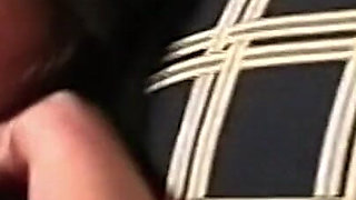 Horny Brunette Sucks Cock and Rubs Her Wet Pussy Hard