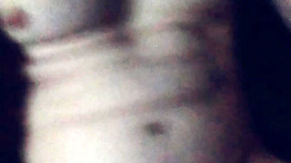 Sweet handjob and cumshot when the wife fell asleep