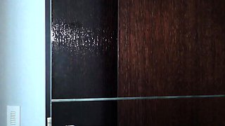 Gabriela Latina Stretched by Brutal Black Dildo in Shower