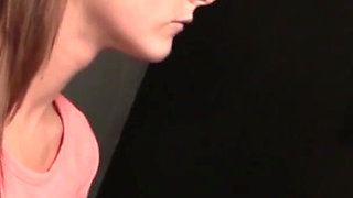 Tweety Valentine sucks a gigantic cock from gloryhole