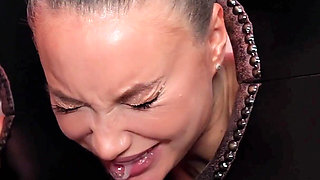 Dildo Backside Dick in Her Mouth. Extreme Rough Anal Sex!