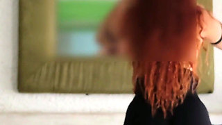 Big Ass Latina Redhead Wanted to Try Anal Sex After a Training Da at the Pool