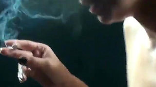 8 1/2 Months Pregnant Girlfriend Satisfies Boyfriends Smoking Fetish