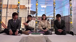 Horny busty japanese teen group sex with big black dick