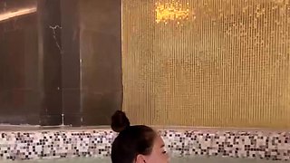 Sexy Monika Fox In Red Bikini At Spa