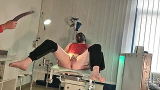 MistressLuciana fucks my asshole on the gynecological chair