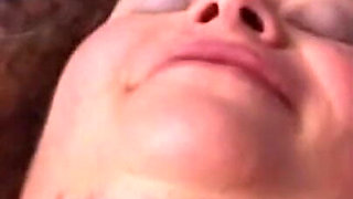 Horny fat milf asks neighbor to masturbate her with a dildo