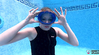 Underwater Wetsuit & Mask Fetish Filling, Bubbles & Breath Control