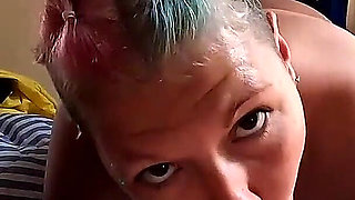 Ball Licking Blowjob with Cum Swallow on a Sunny Afternoon