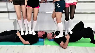 Double trampling in stockings (special video) – RUSSIAN