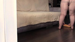 Nosy Neighbor Peers at Mature Housewifes Plump Big Tits and Juicy Ass Buried in Sheer