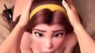 Belle from Beauty and the Beast 3D cartoon animation