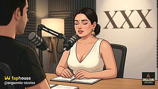 Mrs. Sudha Sexy Middle Aged Indian Women Got Fucked by Young Guy in Podcast