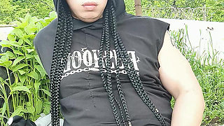 Masturbation in summer house