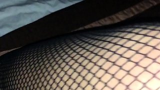 A super sexy brunette massages her big boobs
