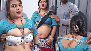 Lady Tailor Sex- Indian Big Ass Tailor Accidently Fucked by Tutor When She Learn About Body Measurement in Clear Hindi Audio.