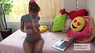 Young redhead girl just used as holes by guy she met online