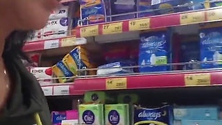 Shaving Pussy in Shop Toilet