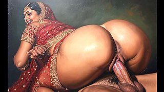 Steamy sofa session with wifey in bed