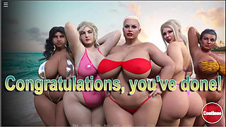 Fat Sluts On The Sun - Game Guy Fucks Milf On The Beach With Big Tits Girlfriend Swallows His Cum