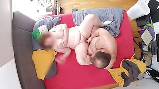 Huge Tits Redhead MILF Begs Don't Cum Inside Me - Cuckold Husband Will Smell It All Day - Amateur Creampie