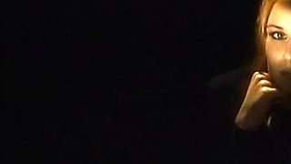 Hot brunette babe gives a perfect POV blowjob