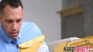 My hot boss sucks and rails my schlong in her office