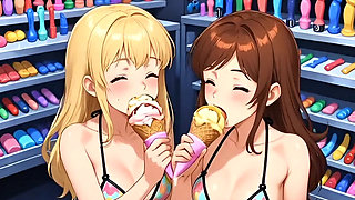 hentai 2026! Sexy young student plays in a sex shop